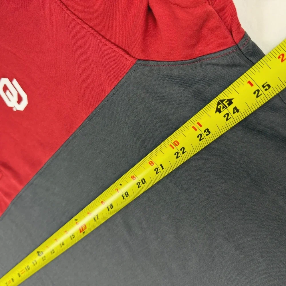 Jordan Oklahoma Sooners Mens XXL Red Grey Colorblock Polo 445591-085 Dri-Fit EUC - Picture 6 of 11